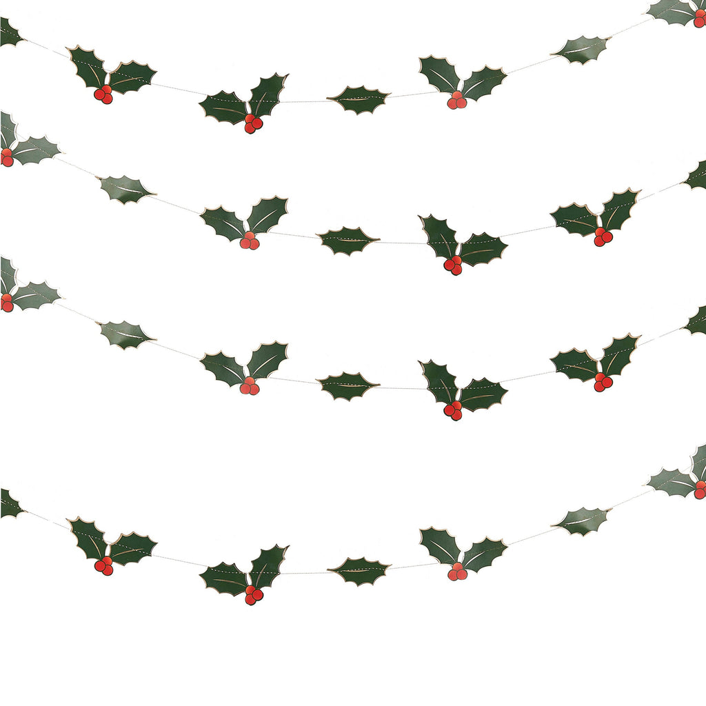 ginger-ray-holly-leaves-christmas-garland-decoration-5m-ginr-trad-302-