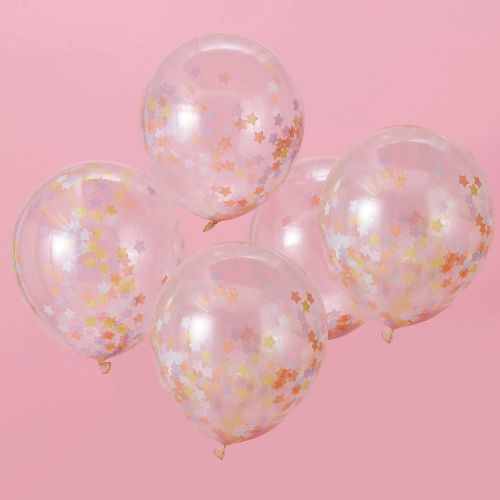 ginger-ray-pastel-star-confetti-latex-balloon-12in-pack-of-5-ginr-mw-112