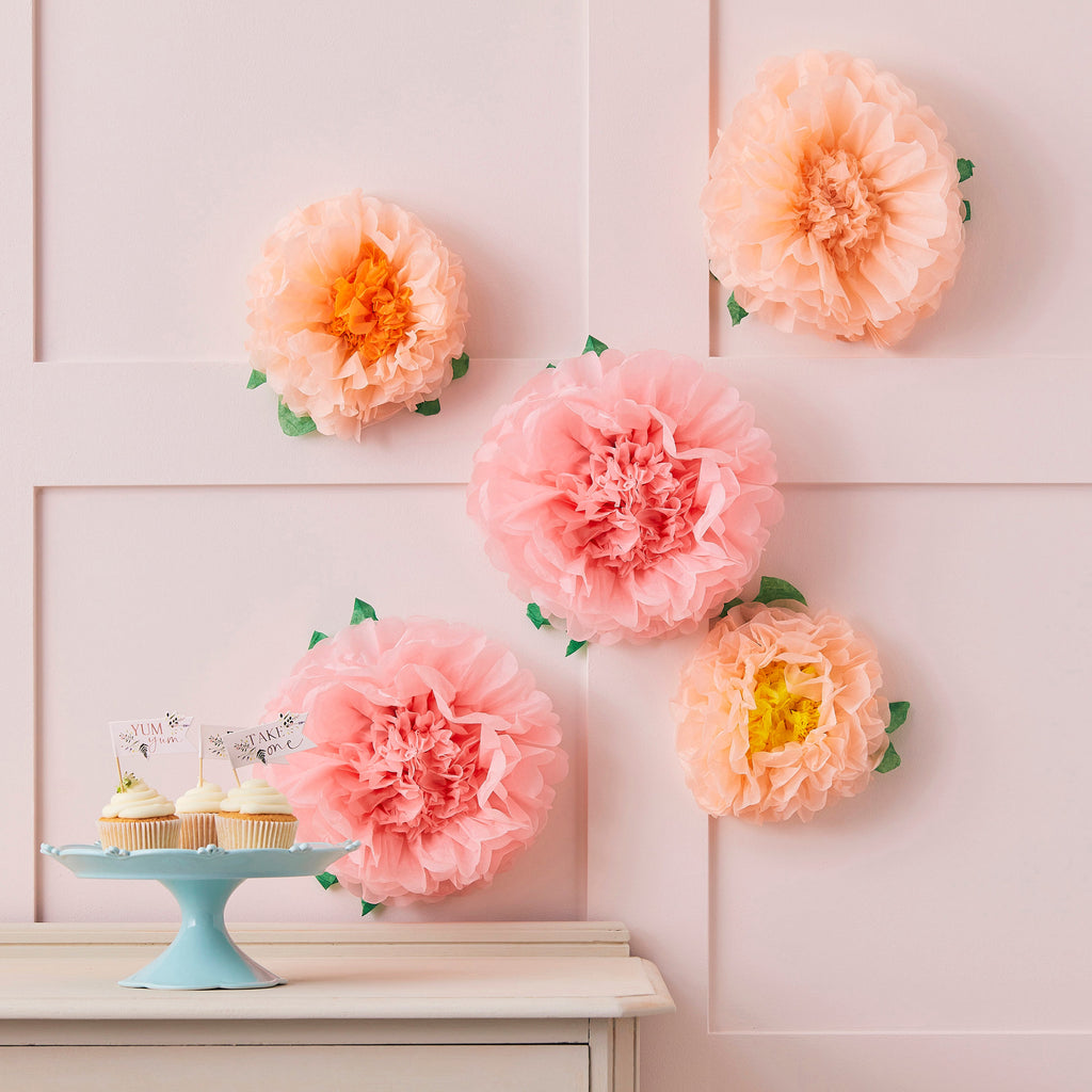 ginger-ray-tissue-paper-pom-pom-flowers-decoration-pack-of-5-ginr-tea-618-
