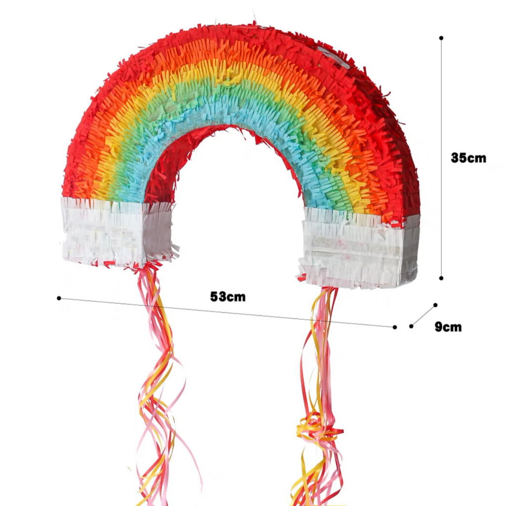 Rainbow Pull String Pinata 53cm x 35cm x 9cm