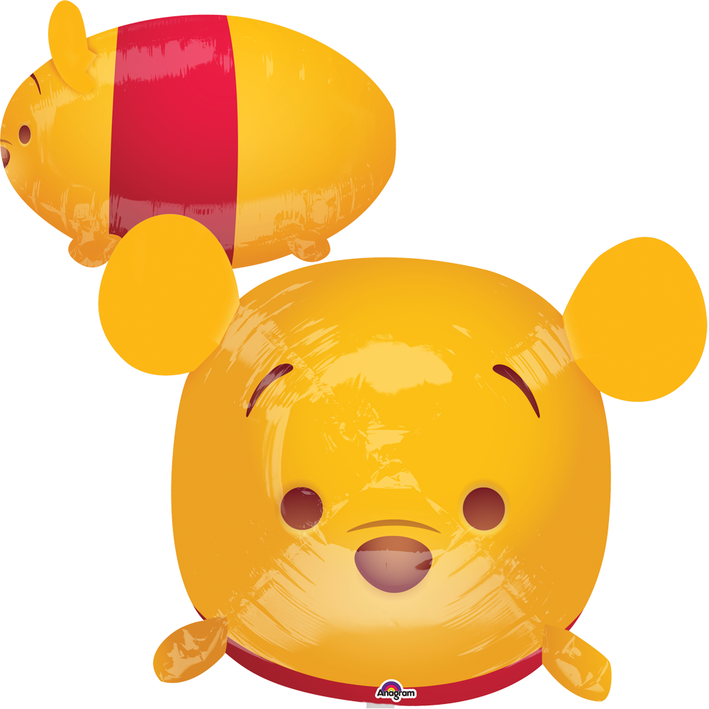 Tsum Tsum Pooh Die Cut Foil Stackable Balloon 12in x 19in / 31cm x 49cm